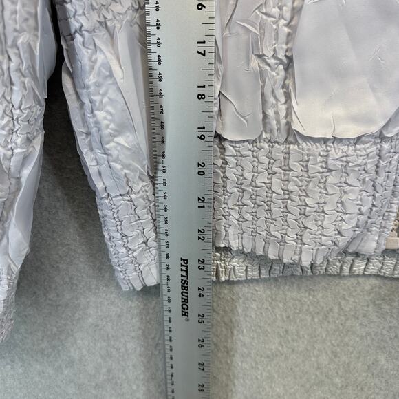 General Apparel Jacket Women Large Silver Gray 100% Polyester Full Zip Collared - Picture 14 of 16